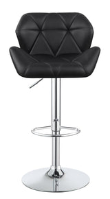 Berrington Chrome/Black Adjustable Bar Stools, Set of 2