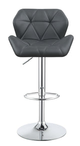 Berrington Chrome/Gray Adjustable Bar Stools, Set of 2