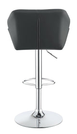 Berrington Chrome/Gray Adjustable Bar Stools, Set of 2