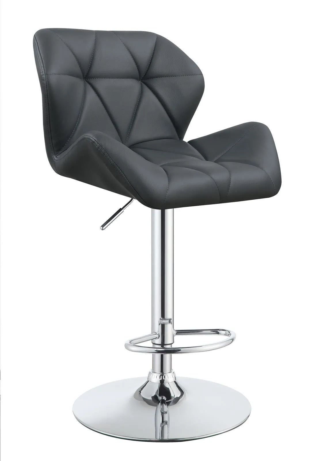 Berrington Chrome and Gray Adjustable Bar Stools, Set of 2 by Coaster at Eve Furniture