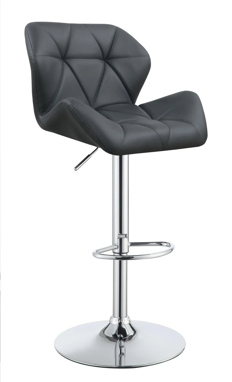 Berrington Chrome and Gray Adjustable Bar Stools, Set of 2 by Coaster at Eve Furniture