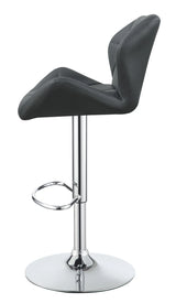 Berrington Chrome and Gray Adjustable Bar Stools, Set of 2 by Coaster at Eve Furniture