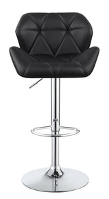 Berrington Chrome/Black Adjustable Bar Stools, Set of 2 by Coaster at Eve Furniture