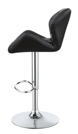 Berrington Chrome/Black Adjustable Bar Stools, Set of 2 by Coaster at Eve Furniture