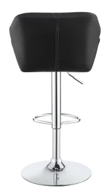 Berrington Chrome/Black Adjustable Bar Stools, Set of 2 by Coaster at Eve Furniture