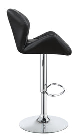 Berrington Chrome/Black Adjustable Bar Stools, Set of 2 by Coaster at Eve Furniture