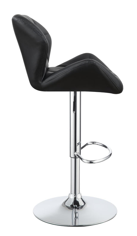 Berrington Chrome/Black Adjustable Bar Stools, Set of 2 by Coaster at Eve Furniture