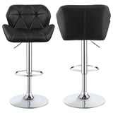 Berrington Chrome/Black Adjustable Bar Stools, Set of 2 by Coaster at Eve Furniture
