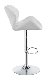 Berrington Chrome/White Adjustable Bar Stools, Set of 2 by Coaster at Eve Furniture