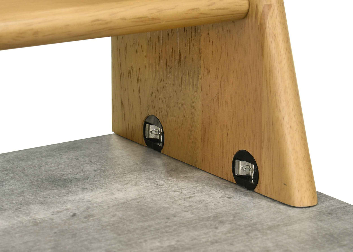 Besler Cement/Natural 47-inch SmartTop Writing Desk with Shelf by Coaster at Eve Furniture