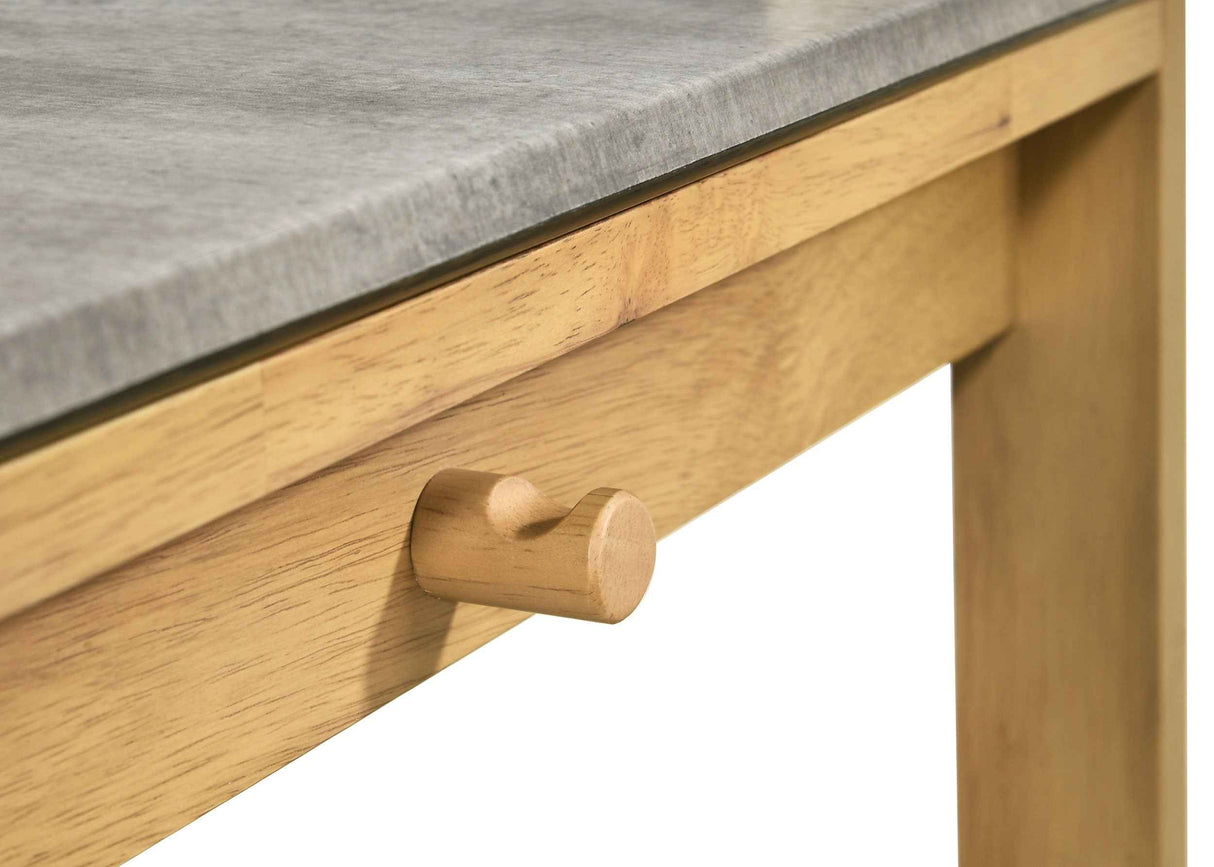 Besler Cement/Natural 47-inch SmartTop Writing Desk with Shelf by Coaster at Eve Furniture