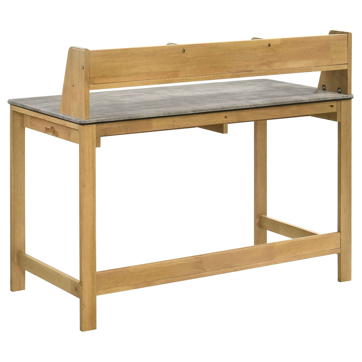 Besler Cement/Natural 47-inch SmartTop Writing Desk with Shelf by Coaster at Eve Furniture