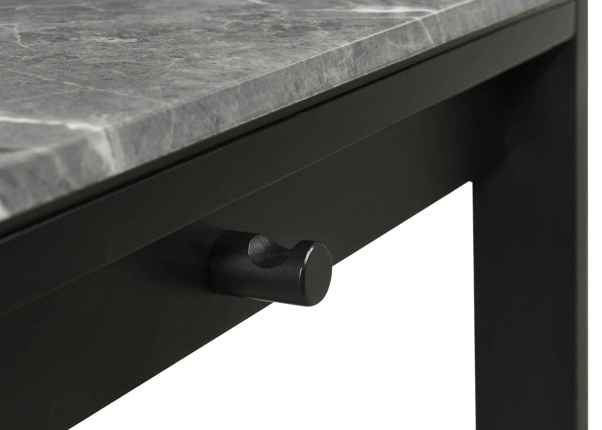 Besler Grey Stone/Black 47-inch SmartTop Writing Desk with Shelf by Coaster at Eve Furniture