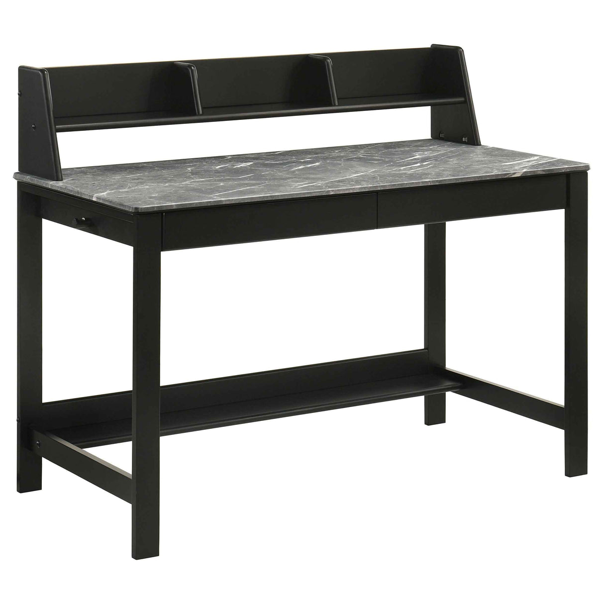 Besler Grey Stone/Black 47-inch SmartTop Writing Desk with Shelf by Coaster at Eve Furniture