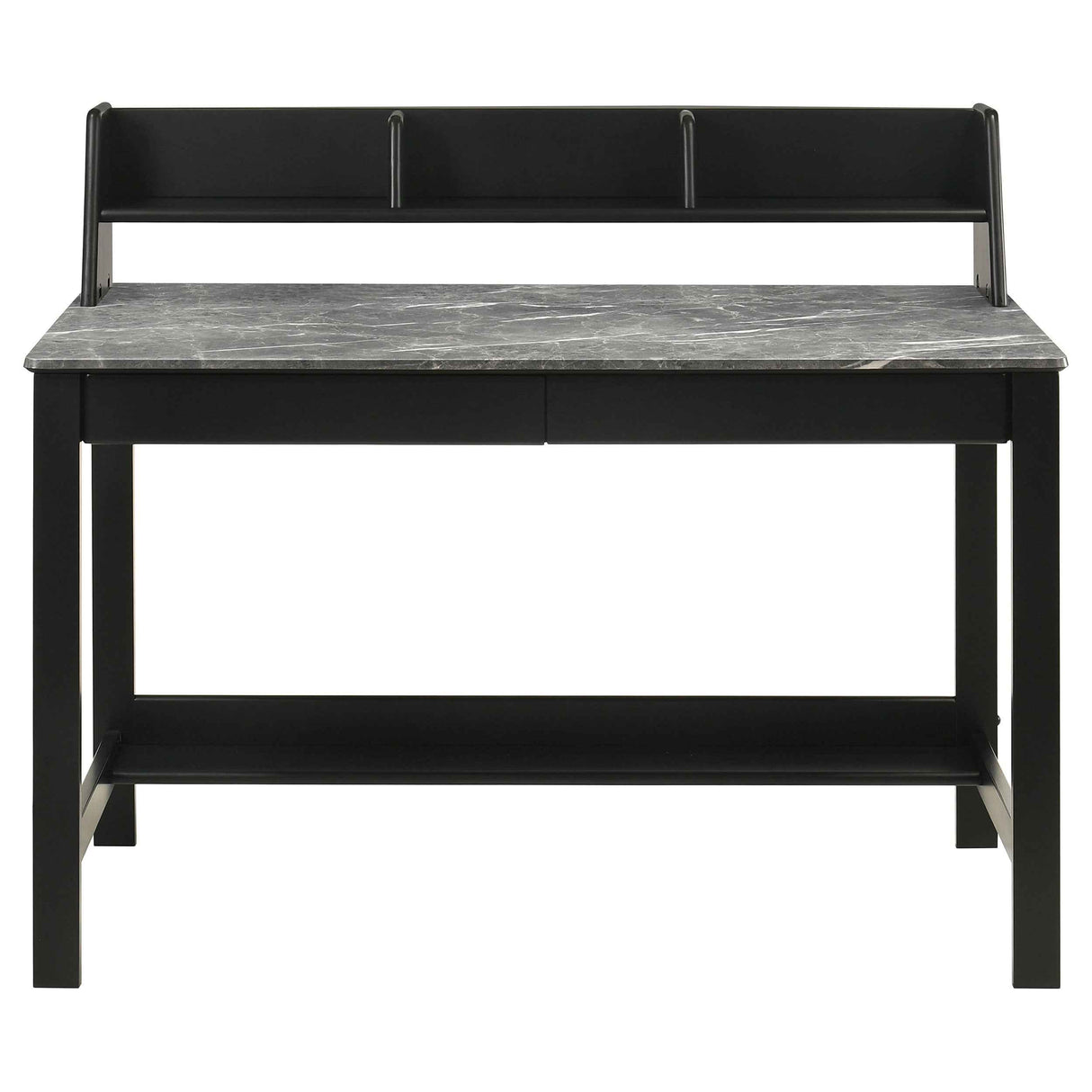 Besler Grey Stone/Black 47-inch SmartTop Writing Desk with Shelf by Coaster at Eve Furniture