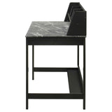 Besler Grey Stone/Black 47-inch SmartTop Writing Desk with Shelf by Coaster at Eve Furniture