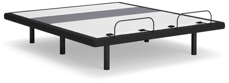 Best Base with Lumbar and Audio Charcoal Gray King Adjustable Base by Ashley at Eve Furniture