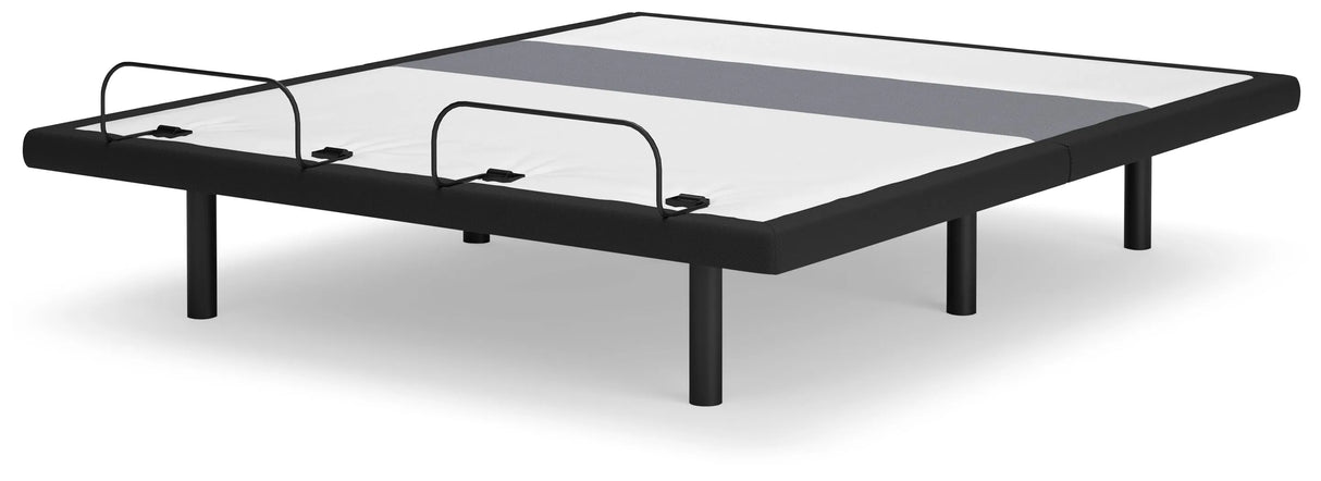 Best Base with Lumbar and Audio Charcoal Gray King Adjustable Base by Ashley at Eve Furniture