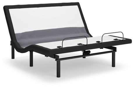 Best Base with Lumbar and Audio Charcoal Gray King Adjustable Base by Ashley at Eve Furniture