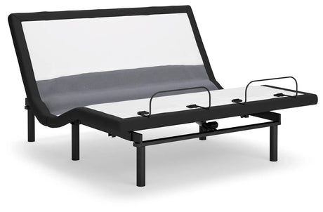 Best Base with Lumbar and Audio Charcoal Gray King Adjustable Base by Ashley at Eve Furniture