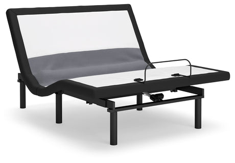 Best Base with Lumbar and Audio Charcoal Gray Queen Adjustable Base by Ashley at Eve Furniture