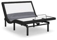 Best Base with Lumbar and Audio Charcoal Gray Queen Adjustable Base by Ashley at Eve Furniture