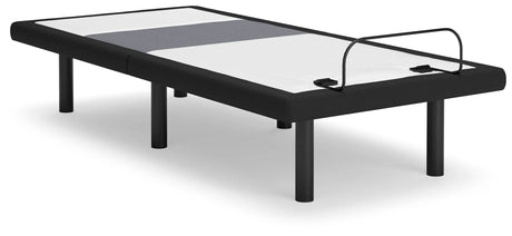 Best Base with Lumbar and Audio Charcoal Gray Twin XL Adjustable Base by Ashley at Eve Furniture