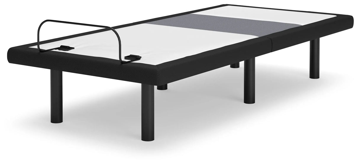 Best Base with Lumbar and Audio Charcoal Gray Twin XL Adjustable Base by Ashley at Eve Furniture