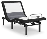 Best Base with Lumbar and Audio Charcoal Gray Twin XL Adjustable Base by Ashley at Eve Furniture