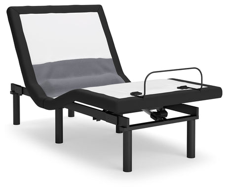 Best Base with Lumbar and Audio Charcoal Gray Twin XL Adjustable Base by Ashley at Eve Furniture