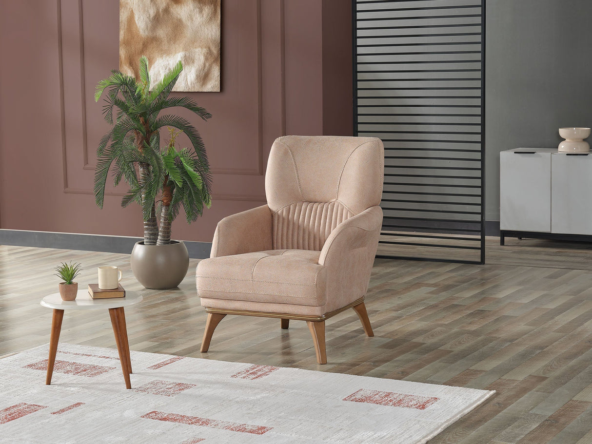 Beta 3-pieces (Sofa & Loveseat & Chair) Livingroom Set in Beige by Furnia at Eve Furniture