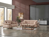 Beta 3-pieces (Sofa & Loveseat & Chair) Livingroom Set in Beige