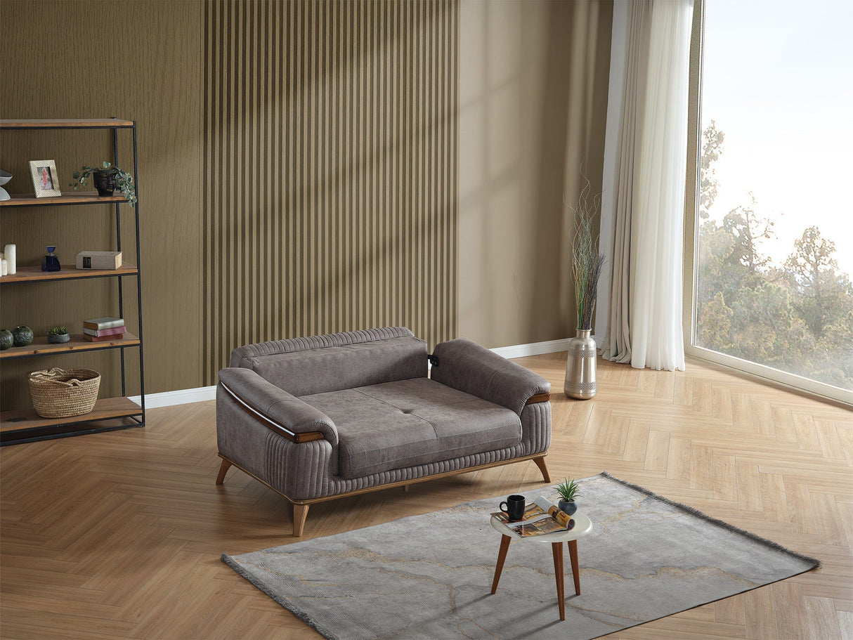 Beta 3-pieces (Sofa & Loveseat & Chair) Livingroom Set in Fume by Furnia at Eve Furniture