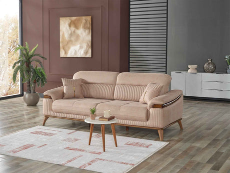 Beta Beige Convertible Sofa by Furnia at Eve Furniture