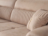 Beta Beige Convertible Sofa by Furnia at Eve Furniture