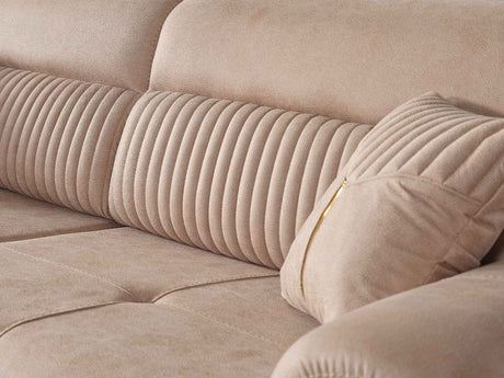 Beta Beige Convertible Sofa by Furnia at Eve Furniture