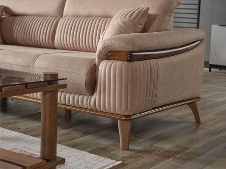 Beta Beige Convertible Sofa by Furnia at Eve Furniture