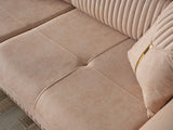 Beta Beige Convertible Sofa by Furnia at Eve Furniture