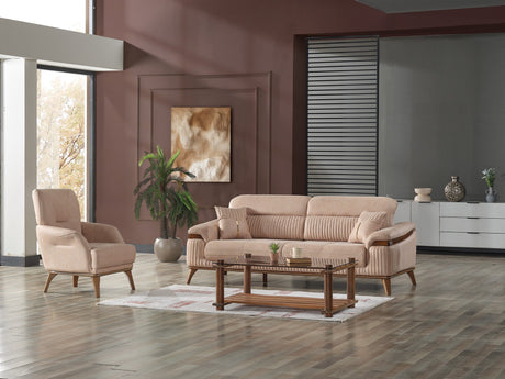 Beta Beige Convertible Sofa by Furnia at Eve Furniture