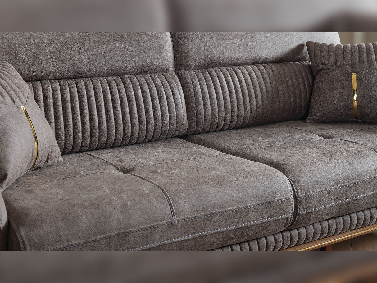 Beta Convertible Loveseat Fume by Furnia at Eve Furniture