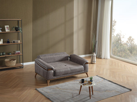 Beta Fume 3-pieces (Sofa & Loveseat & Chair) Living Room Set by Furnia at Eve Furniture