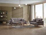 Beta Fume Convertible Loveseat by Furnia at Eve Furniture