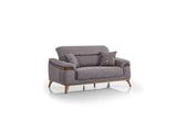 Beta Fume Convertible Loveseat by Furnia at Eve Furniture