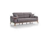 Beta Fume Convertible Sofa by Furnia at Eve Furniture
