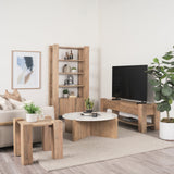 Beth Light Brown Wood Media Console by Mercana at Eve Furniture