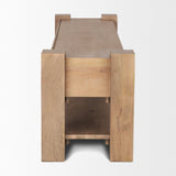 Beth Light Brown Wood Media Console by Mercana at Eve Furniture