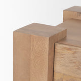 Beth Light Brown Wood Media Console by Mercana at Eve Furniture
