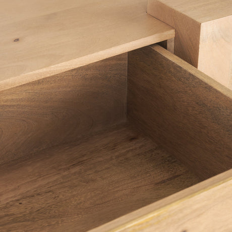 Beth Light Brown Wood Media Console by Mercana at Eve Furniture