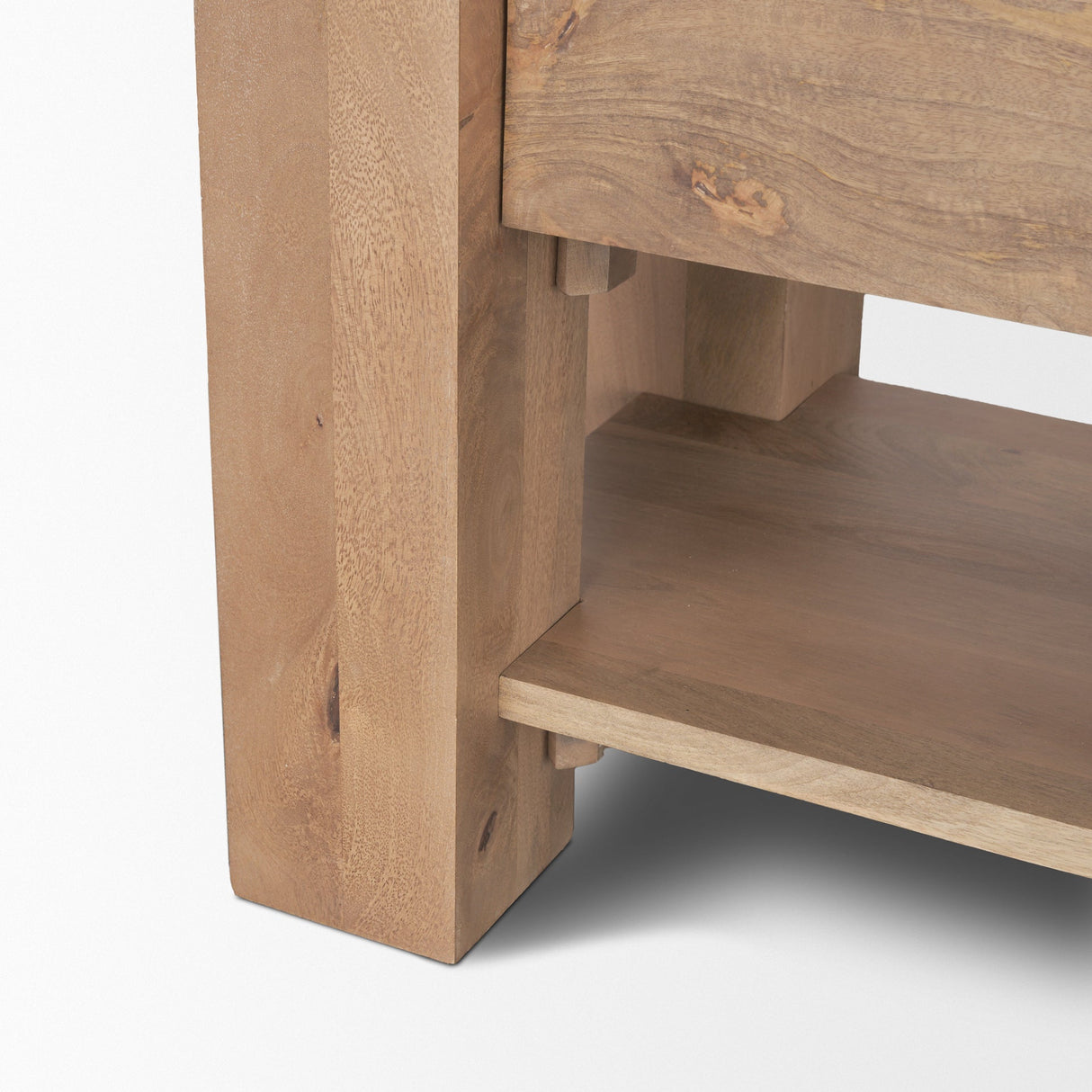 Beth Light Brown Wood Media Console by Mercana at Eve Furniture