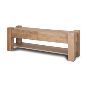 Beth Light Brown Wood Media Console by Mercana at Eve Furniture